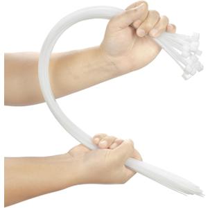 100PCS 24 inch Cable Zip Ties Heavy Duty 175lbs Tensile Strength Nylon Long Wire Ties Self-Locking Durable Plastic Tie Wraps for Indoor and Outdoor UV Resistant(White)