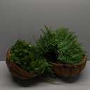 KHOYIME Artificial Hanging Plants with Basket 2PCS Fake Boston Fern Baskets, Outdoor Faux Greenery Stems Hanging Decor UV Resistant Indoor Outside Decorations for Home Garden Porch Balcony Patio Yard