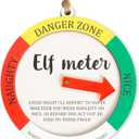 7 x Naughty Christmas Ornaments 2025, Elf Meter Ornament, Funny Naughty or Nice Christmas Elf Decoration, Hilarious, Cute Ornaments for Kids, Family Christmas Tree Decor, Santa Helper Meter (Nelxi-244)