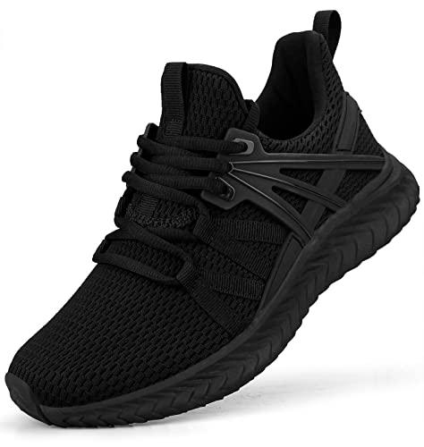 Abboos Womens Sneakers Running Sport Aerobics Shoe Fashion Workout Athletic Casual Walking Shoes for Women Black Size 8