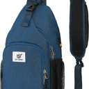SKYSPER Sling Bag RFID Crossbody Sling Backpack Cross Body Shoulder Bag Travel Hiking Daypack for Women Men (Blue)