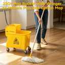 22-Qt (5.5 Gallon) Mop Bucket with Wringer on Wheels,Cotton Mop Included