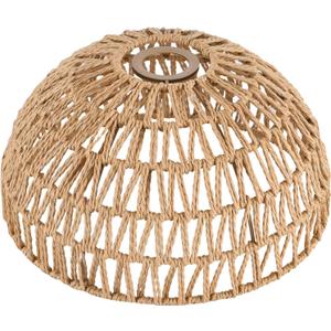 11.82" Rattan Lamp Shade, Bohemian Handmade Woven Lampshade for Kitchen Island Dining Room Living Room Farmhouse Rattan Hanging Lamp Shade 1 -Pack (Semicircle brownish yellow)