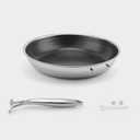 Ranbomer Hybrid Ceramic Non Stick Frying Pan 10 Inch, 5-Ply Stainless Steel Skillet,Stay-Cool Handle,Induction Ready, Compatible with All Cooktops, PFAS-Free, Non-Toxic.(10 Inch)