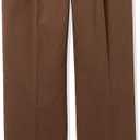 Amazon Essentials Men's Classic-Fit Wrinkle-Resistant Pleated Chino Pant (Available in Big & Tall) (Brown)