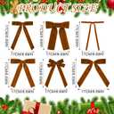 30 Pcs Christmas Velvet Ribbon Bows 6.7 Inches Vintage Xmas Tree Bow Decorations for Gifts Christmas Tree Wreath Home Door Cabinets Furniture Kitchen Party Decor(Brown)