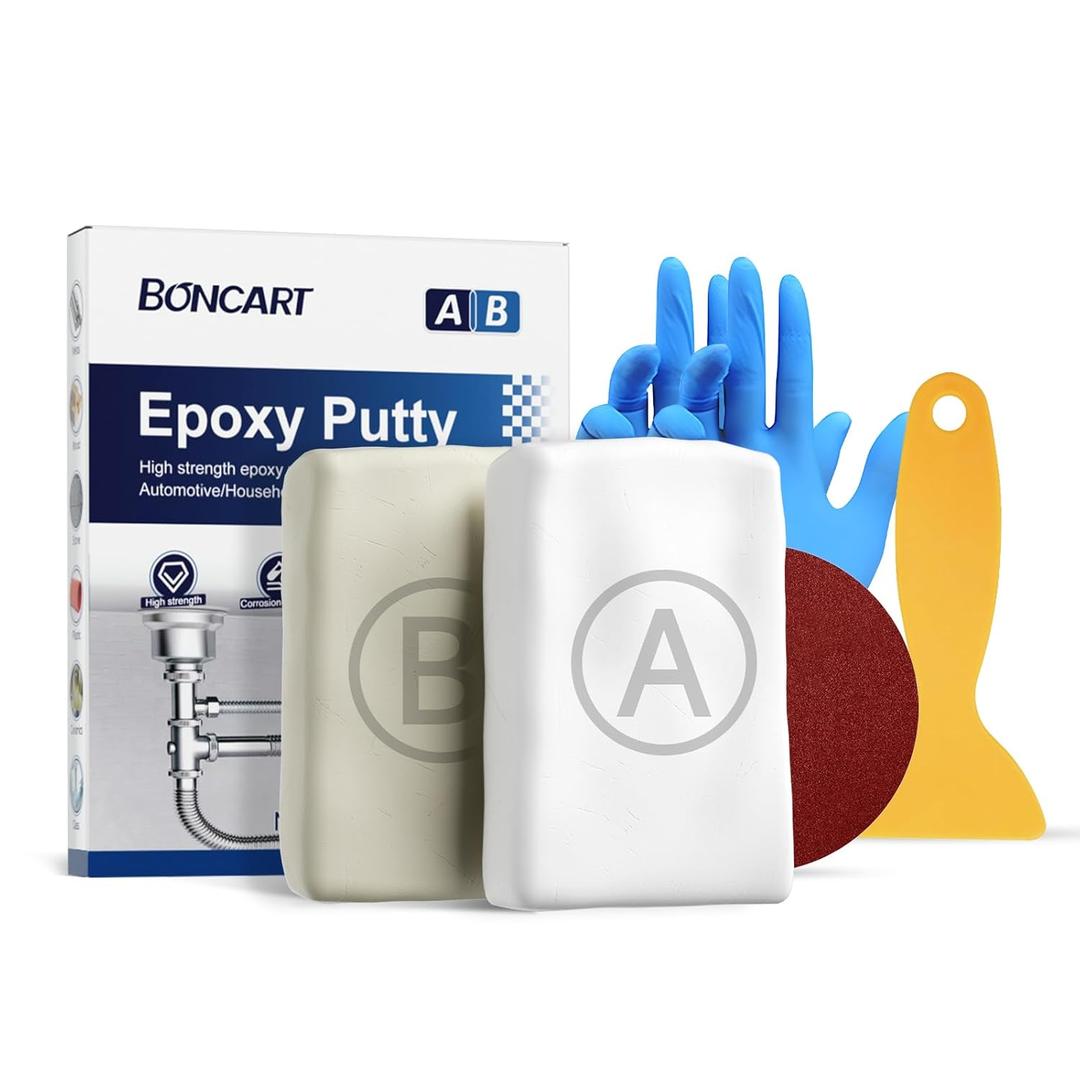 Epoxy Putty, 200g Fast Repair AB Epoxy Putty, High-Strength Two-Part Filler for Metal, Wood, Tile, Ceramics, Multi-Purpose Sculpt Clay for Bonding, Repairing, Sculpting (White)