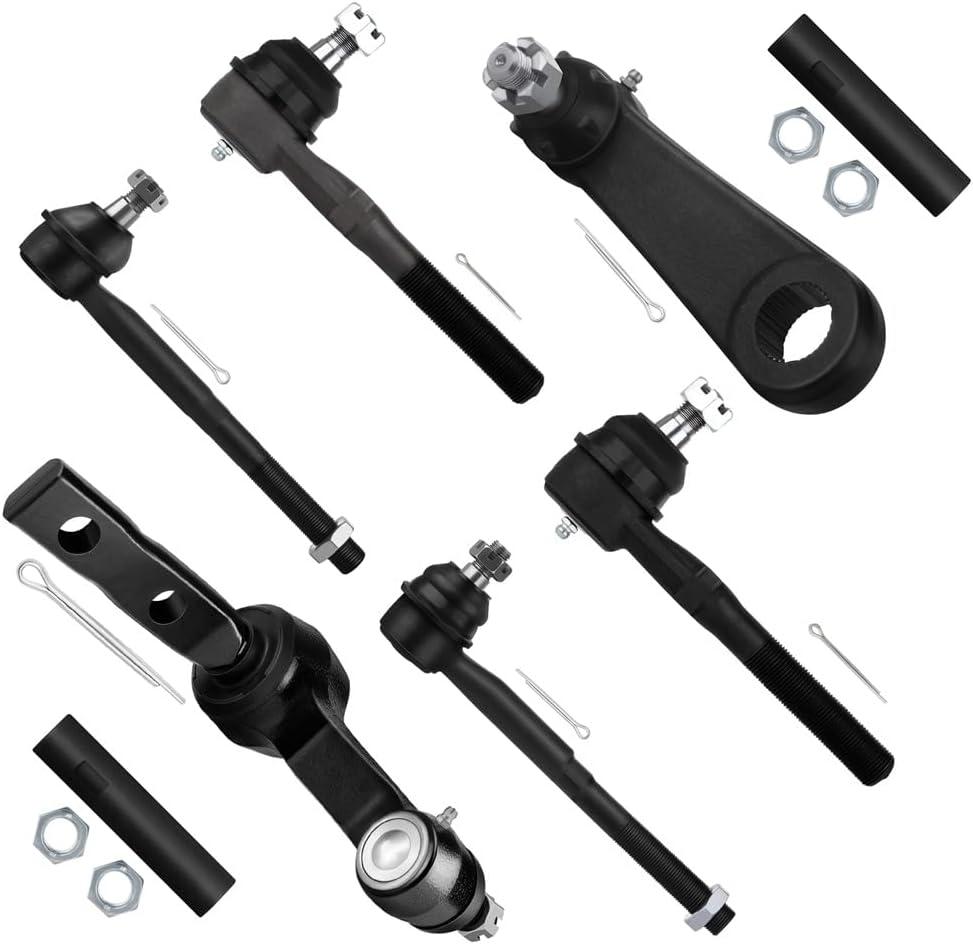 SCITOO 8pcs Front Suspension Kit Inner Outer Tie Rod End fit for Ford for F-150 for Expedition for F-250 for F-150 Heritage for Lincoln Navigator Blackwood with Idler Arm Pitman Arm
