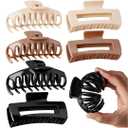 Cloud Claw Clips,Hair Claw Clip for Women Soft Silicone Hair Clip Strong Hold No-Slip Grip Hair Clips for Thick Fine Hair 6 Pcs
