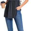 Sosolism Women's Maternity Nursing Shirts for Breastfeeding Tops (Large, Dark Grey)