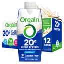 Orgain Clean Protein Shake, Grass Fed Dairy, Vanilla Bean - 20g Whey High Protein, Kosher, Ready to Drink, Low Net Carbs, Gluten Free, No Soy Ingredients, 11 Fl Oz (Pack of 12) (EXP 06/02/26)