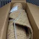 HOMEMONDE 6ft Round Natural Jute Rug - Handwoven Braided Reversible Vintage Area Rug Farmhouse Rustic and Bohemian Eco Friendly Home Dcor for Bedroom, Living Room and Kitchen