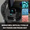Exterminators Choice Compact Mouse Bait Station - Heavy-Duty Outdoor Mouse Bait Box - Lockable Design with Key - Versatile Indoor & Outdoor Use - Pack of 12, Black, 4.75in x 3.5in x 1.25in