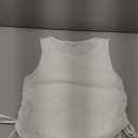 Milumia Women's Maternity Outfits 2 Piece Eyelet Ruched Tank Top and Floral Double Slit Midi Skirt Sets (Large, Green)