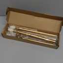 Closet Rods for Hanging Clothes, 17 to 76 Inch Adjustable Metal Closet Rod, Heavy Duty Closet Poles for Wardrobes, Closet, Laundry, Bathroom, Windows, Easy Installation, Gold