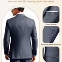 Men Suits Slim Fit 3 Piece Suit Set Dark Grey Dress Outfits for Men Groomsmen Prom Wedding Tuxedos Set Blazer Jacket Vest Pants M