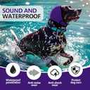 JOHNBOLIN Dog Ear Muffs & No Shake Ear Wrap for Hematoma, Bathing, Drying & Noise Anxiety Relief - Elastic Waterproof Ear Protector with Calming Hoodie Design for Grooming (Purple, M)