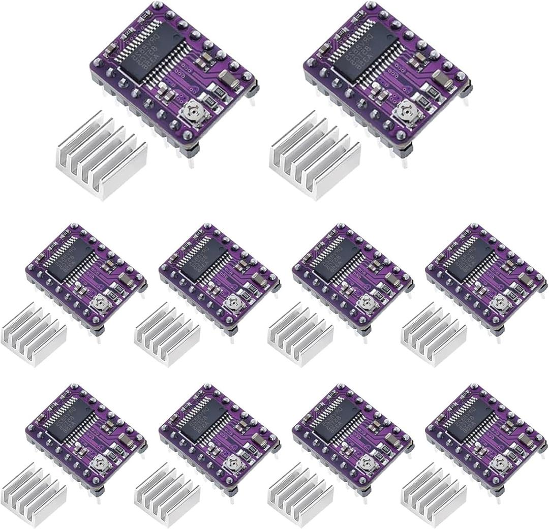 10-Piece Set of DRV8825 Stepper Motor Driver Modules for 3D Printers, RepRap, and RAMPS1.4 Stepper Sticks
