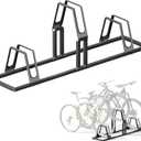 Heavy-Duty 3 Bike Storage Rack with Elevated Parking Space Design  6KG Floor-Mounted Bicycle Stand, Indoor/Outdoor Universal Rack Compatible with Mountain Bikes & Road Bikes
