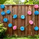BIG KEYS 4-Piece Paper Flower Set, Garland Decoration, Mixed Colour Paper Ball Garland, Suitable for Birthday Decorations, Baby christenings, Weddings, Engagement Parties, and Christmas.