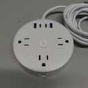 Round Power Strip with USB Ports
