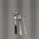 Alessi DC05S5 Santiago - Cutlery set composed of one table spoon, one table fork, one table knife, one dessert fork, one tea spoon in 18/10 stainless steel.