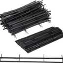 100 Packs Binding Spines, Reclosable 11'' Long 1.7" Depth 4 Pin Spines, Plastic Binder Combs 200 Sheet Capacity Binding Strips, Black