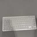 OMOTON Wireless Keyboard for Mac, Compact Ultra-Slim Design (No Number Pad), Stable Bluetooth Keyboard for Mac, Ergonomic and Portable, Compatible with MacBook Pro/Air/iMac, Silverwhite