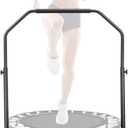 TOBWOLF Trampoline Handle Bar FIT 6 Feet Straight 40" Rebounder Round Fitness Trampolines, (Trampoline Not Included) Mini Trampolines Handle Bar ONLY Fit for Foot Tube Within 2.5CM/0.98IN Dia