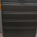 Rockland Melbourne Hardside Expandable Spinner Wheel Luggage, Charcoal, Checked-Large 28-Inch