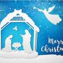 deFouliao Nativity Scene Backdrop Merry Christmas Baby Jesus in The Manger Photography Background Church Religious Holiday Xmas Party Wall Outdoor Decor Photo Studio Props, 7x5ft