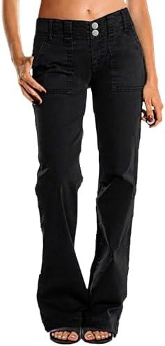 C.O.Z.Y Mid Rise Jeans for Women Wid Leg Straight Leg Flare Pants Trendy, XL