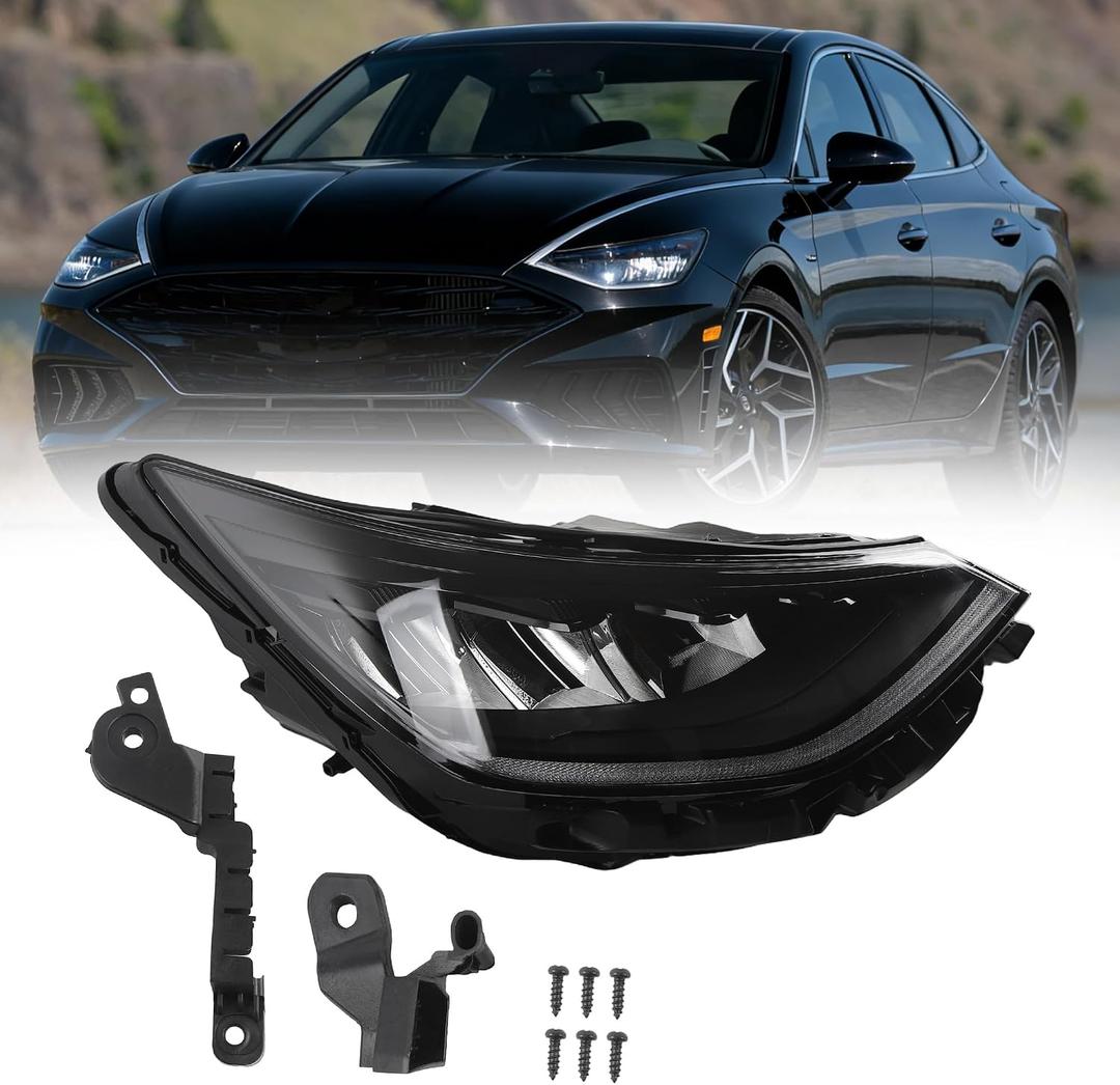 Dasbecan Right Side Headlight Compatible with 2020-2022 Hyundai Sonata LED