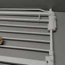 Narrow Baby Gate 24-29" Dog Gate Pressure Mounted Indoor Safety Gate for Stairs, Doorways, Hallways, No Drilling White Metal Pet Gate for Kids & Pets