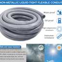 1 inch 100 Ft Electrical Conduit Kit,Liquid-Tight Conduit and Connector Kit with 5 Straight and 3 Angle Fittings Included,Flexible Non - Metallic Liquid Tight Electrical Conduit(1" Dia,100 ft)