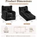 Bean Bag Chair, Foldable Floor Sofa, Memory Foam, Corduroy, Bonus Cat Bed
