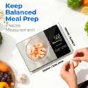 Smart Nutrition Food Scale with App - 1g Precision Digital Kitchen Scale, Tracks Calories & 24 Nutrients, Macros, Fat & Protein for Keto, Fitness & Meal Prep, 11lb/5kg with Tare Function