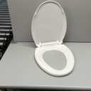 Elongated Toilet Seat Slow Close, Quiet Toilet Seat Cover with Never Loosen Durable Toilet Seat Lid Easy to Install & Clean, Polypropylene (PP), 19" Elongated Biscuit