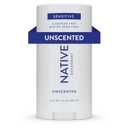 Native Sensitive Deodorant Contains Naturally Derived Ingredients, 72 Hour Odor Control | Deodorant for Women & Men, Aluminum Free with Baking Soda, Coconut Oil and Shea Butter, Unscented, 2Pack