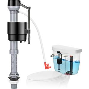 Universal Toilet Fill Valve Replacement Kit, Toilet Repair Kit Inside Tank, Height Adjustable & Water-Saving, Quiet & Anti-Siphon, Easy to Install (1-Pack)