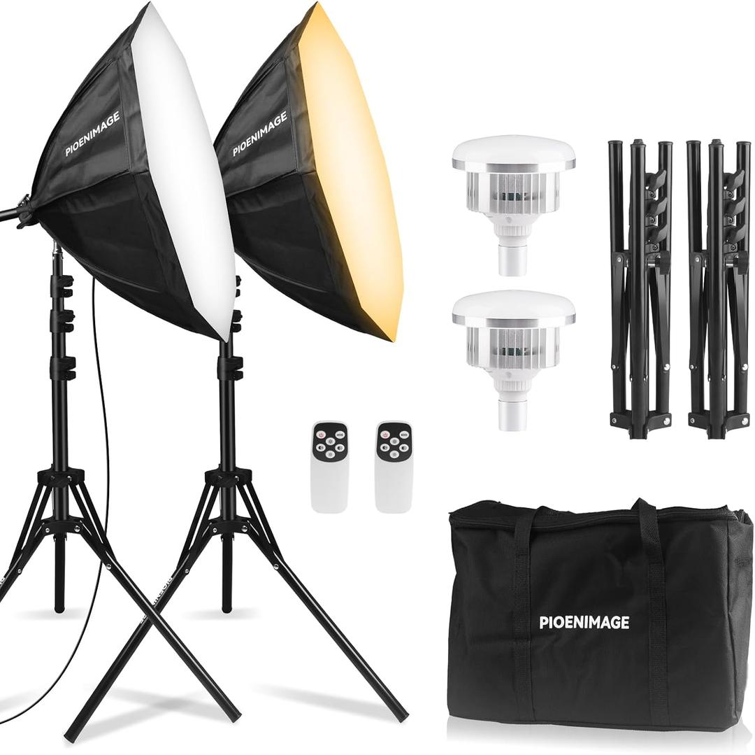 Softbox Photography Lighting Kit, 21.6in Softbox Studio Light