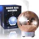 Disco Ball Diffuser Rotating - Aroma Diffuser Essential Oils, Cute Room Diffuser, Disco Ball Party Decorations, Disco Ball Decorations, Disco Ball Light | Fragrance Diffuser for Medium Room Rose Gold (100 ML)