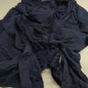 DudeRobe Mens Hooded Bathrobe with Pockets, From Shark Tank, Soft, Comfy & Absorbent Cotton Robe for After Shower & Lounging (Large-X-Large, Navy Blue)