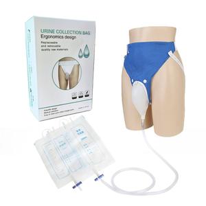 Portable Wearable Collection Urine Bag, Portable Wearable Collection Urinal Bag Ventilate Urine Collector Silicone Incontinence Bags With Elastic Waistband Elderly Urinal With Urine Catheter Bags