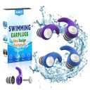 Waterproof Swimming Ear Plugs for Kids - 2 Pairs of Reusable Soft Silicone Swim Earplugs,Ear Protection for Children (4-12 Years Old) - Ideal for Surfing, Diving, Pool, Showering, and Water Sports