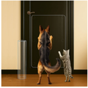 36 x 20 Door Scratch Protector Dog & Cat Scratch Guard, Heavy Duty Clear Anti-Scratching Protection on Wall Window Glass Screen & Sliding Doors Furniture Indoor/Outdoor