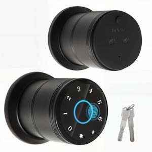 Boiarc Fingerprint Door Lock, Smart Biometric Door Knob, Keyless keypad Door Lock for Bedroom, Front Door, Home, Office, Apartment-Black