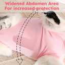 Cat Recovery Suit for Spay Abdominal Wounds, Kitten Onesie Bodysuit for Cats After Surgery, Cat Surgery Recovery Suit Female Cone of Shame Alternative for Cats Anti Licking (Pink,M)