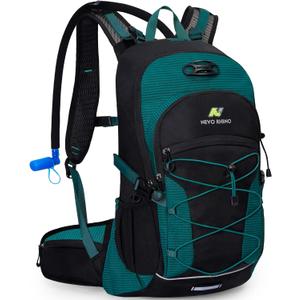 Hydration Backpack 3L Water Bladder, Hiking Water Backpack with Rain Cover, Insulation Hydration Daypack Rucksack for Cycling (03 Lake Green)