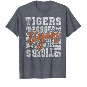Vintage Tigers School Sports Name Retro for Men Women Kids T-Shirt (XXL)